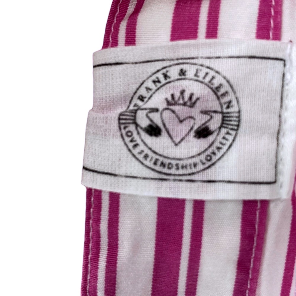 Frank & Eileen Joedy Woven Button Up Shirt Pink Stripe Cotton Small NWOT - Picture 6 of 10
